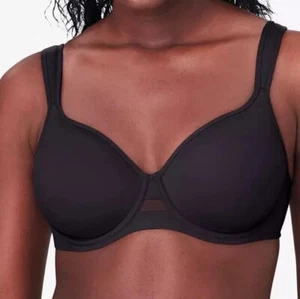Bali DF3490 Passion for Comfort Breathable Minimizer Wired Bra 42D Black NWT - Picture 1 of 5