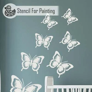 Plantilla de muebles de pared para vivero Dizzy Duck reutilizable Sophie Butterfly - Imagen 1 de 3