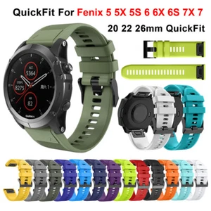 Strap For Garmin Fenix 3 5 5S 5X Plus 6X 7 7X Sport Wrist Silicone Band - Picture 1 of 27