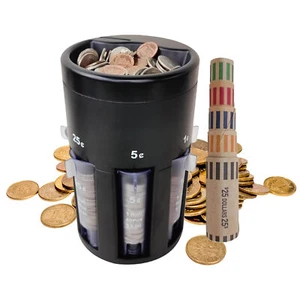 USD Coin Sorter Auto Coin Counter Wrapper And Roller 5 Coin Tubes $42.5 Face Va - Picture 1 of 6