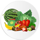 Fruits et légumes - Pack de 10 autocollants circulaires 3 pouces - Produits sains