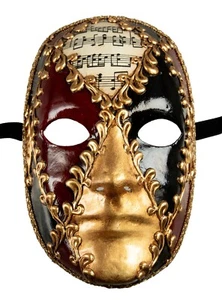 Masque Volto Musica Vénitien - Déguisement Élégant - Fait main Venise # 1029 - Bild 1 von 5