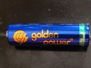 Vintage Golden Power AA Collectable Alkaline Battery Advertising Display Collect - Picture 1 of 4