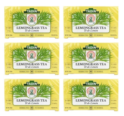 Té Tadin Lemongrass - Té De Limon, Hecho en EE. UU., 24 bolsas (6 CAJAS) Exp 07/2027 Foto 1 de 4
