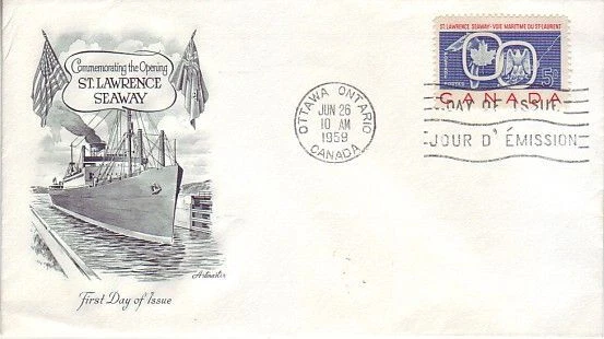Canada - Commemorating Opening of the St. Lawrence Seaway (Artmaster FDC) 1959 - Image 1 of 1