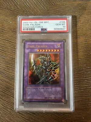 2003 Yugioh Magician's Force DARK PALADIN MFC-105 Unlimited PSA 10! 💎 POP 28! - Image 1 of 2