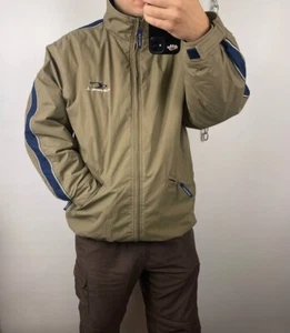 O'Neill Santa Cruz vintage y2k 90s quilted jacket relaxed fit Large beige Logo - Picture 1 of 10