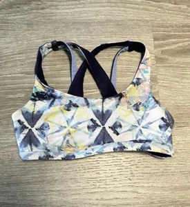 IVIVVA Lululemon Sports Bra Multi Colored Navy Tank Top Shirt Top Size 8 $59 - Picture 1 of 4