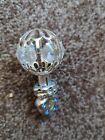 Crystal Craft Rattle With Blue Crystals On Rattle Handle.