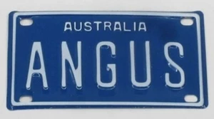 ANGUS NOVELTY NAME MINI TIN AUSTRALIAN LICENSE NUMBER PLATE - Picture 1 of 1