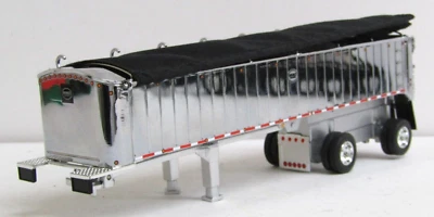 DCP chrome/silver MAC spread axle end dump trailer  1/64 no box... - Image 1 of 4