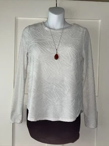 Simply Vera Vera Wang Textured LS Top, Off White, PXS - EUC! Ends Til Fall. - Picture 1 of 4