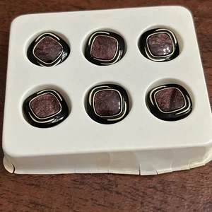 Faux Gemstone Buttons Pack 1/2” Inch Six Buttons - Picture 1 of 4