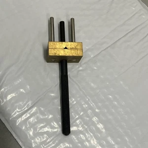 Messing Handschraubstock 5 1/2" Klemme Kleinteile - lange V-Nuten beidseitig (jj) - Bild 1 von 6