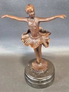 Handcrafted Ballerina Bronze Sculpture Figurine - Picture 1 of 7