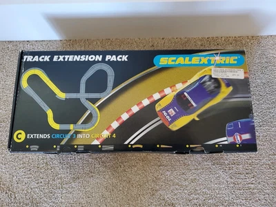 Pack de extensión de dos cajas scalextric 1/32 coches slot, vías, barandillas y bordes Foto 1 de 3