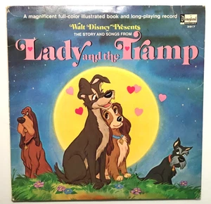LADY and the TRAMP; STORY AND SONGS LP #3917 DISNEYLAND RECORD (1969) "VG/VG" - Imagen 1 de 9