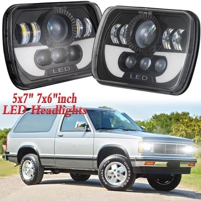 Faros LED 5x7"7x6" HI-LO haz sellado aptos para GMC S15 Jimmy para Chevy C10 C20 C4 Foto 1 de 4