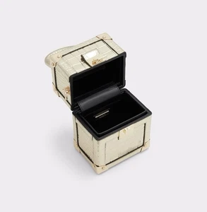 Mini borsetta pochette Aldo Zephyrinex Gold Box nuova con etichetta oro scintillante - Foto 1 di 4