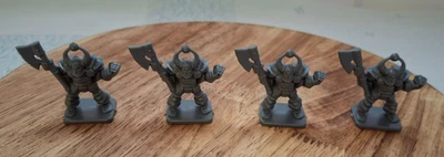 Hero Quest Replacement Parts  Figures 4 Gray Chaos Warriors 1990 - Image 1 of 4