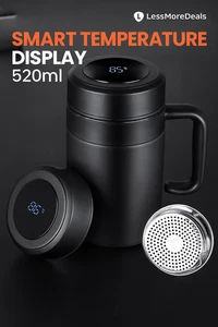 Smart LED Temperature Display Flask – 520ml Stainless Steel Thermal Travel Mug | - Picture 1 of 5