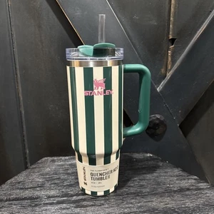 Stanley gestreift 30 Unzen Tasse Smaragd Cabana/Pink unveröffentlicht Oasis Kollektion - NEU - Bild 1 von 10
