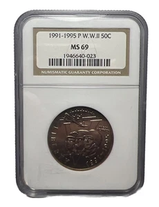 1991-1995-P World War II Commemorative 50c PCGS MS69 - Picture 1 of 5