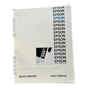 1980's EPSON MX-80 Printer User's Manual Vintage - Picture 1 of 1