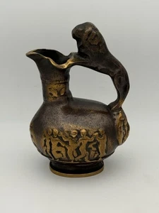 464/ HORST DALBECK Bronze + Messing Krug Kanne Brutalist Style HDV Pitcher Löwe - Bild 1 von 5