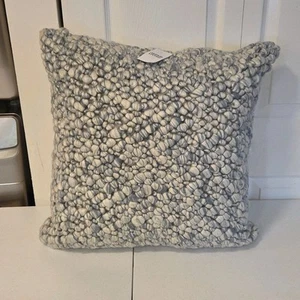 Jaipur Living Deko Dekokissen 22x22 blau elfenbein weiß quadratisch Neu mit Etikett - Bild 1 von 5