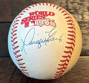 DWIGHT EVANS SIGNIERT 1986 WORLD SERIES BASEBALL BOSTON RED SOX AUTO SELTEN DEWEY - Bild 1 von 3