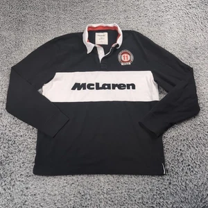 Camisa Polo Hollister X McLaren Hombre Grande Negra Rugby Fórmula Uno Equipo Preppy - Imagen 1 de 6