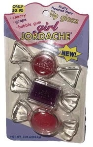 Jordache Lip Gloss Candy Set Cherry Grape Bubble Gum Vintage 90’s Sealed Package - Picture 1 of 6