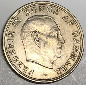 # C986 DENMARK COIN, FIVE KRONER 1960 - Picture 1 of 2
