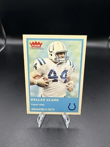 Tarjeta de fútbol americano Fleer Tradition 2004 azul Indianapolis Colts #202 Dallas Clark - Imagen 1 de 2