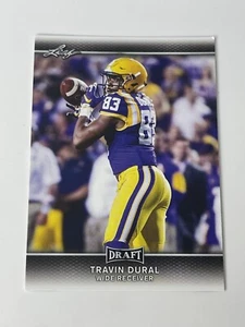 Travin Dural 2017 Leaf Draft Football #67 LSU Tigers ROOKIE RC - Picture 1 of 4