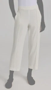 $325 Vince Women's White Linen Mid-Rise Tapered Pull-On Pants Size S - Picture 1 of 5