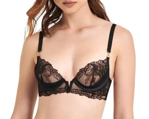 NEU BLUEBELLA ""Mirabel"" bestickter Netz-Bügel-BH Größe 32 DD schwarz $ 74 - Bild 1 von 4