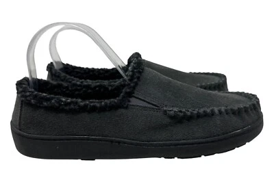 Zapatillas de mocasín negras sin cordones Minnetonka Frita con forro de piel sintética talla 8 Foto 1 de 4