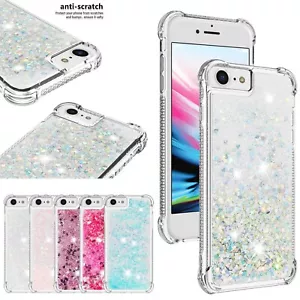 Quicksand Liquid Glitter Shockproof TPU Case Cover For iPhone 16E 15 14 Pro Max - Picture 1 of 75