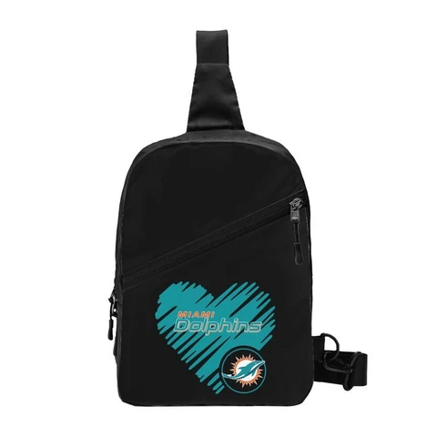 Love Style Miami Dolphins Black Chest Package Folding Cross-body Chest Bag Cover