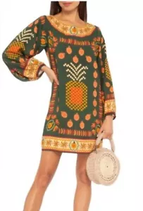 Abito con sciarpa marocchina Farm Rio Brasile ananas taglia M boho spiaggia estate nuovo con etichette - Foto 1 di 10