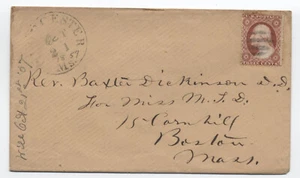 1857 Gloucester MA #25 3ct 1857 tipo 1 copertina per Boston [6525.1649] - Foto 1 di 3