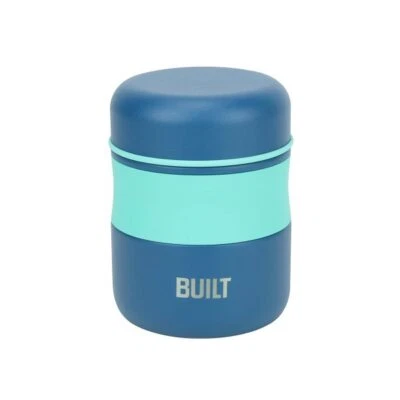 BUILT 10oz Insulated Lunch Jar - Stainless Steel Travel Food Container- Blue - Imagem 1 de 4