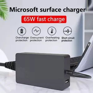 65W Power Supply Charger For Microsoft Surface Book Pro 3 4 5 6 7 Model 1706 - Picture 1 of 11