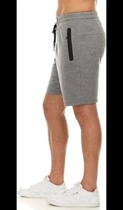 Men Sweat Short Soft Casual Cotton French Terry Fleece Lounge Gym Short Size L - Picture 1 of 11