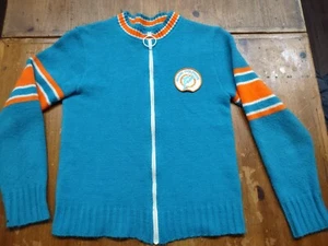 Vintage Miami Dolphins Zip Up Sweater Size Small - Picture 1 of 23