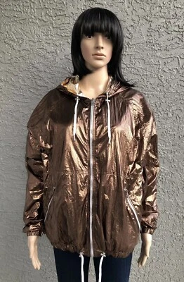Women's Blank NYC Copper Metallic Good Vibrations Reversible Bomber Jacket Sz S - Image 1 of 4