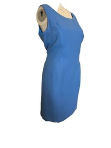 Abito tubino vintage Plaza South girocollo senza maniche blu donna taglia 16 - Foto 1 di 9