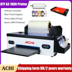 Epson 1800 A3 DTF Flatbed Printer Direct to Film For T-shirt Heat Transfer - Picture 1 of 12